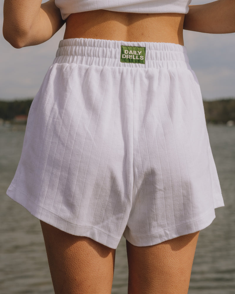 Pointelle Shorts - White