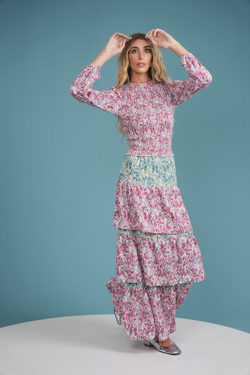 Print Layered Skirt