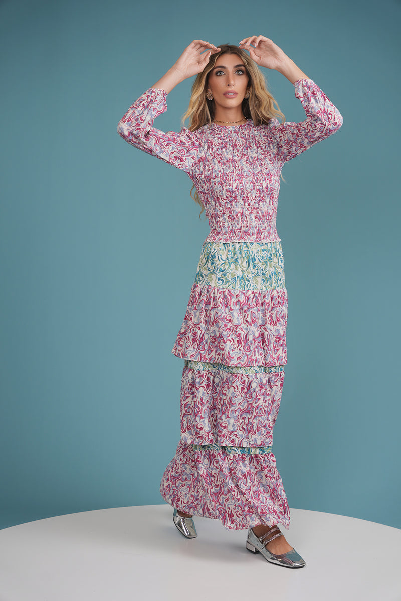 Print Layered Skirt