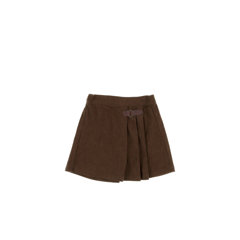 PLEATED CORDUROY SKIRT