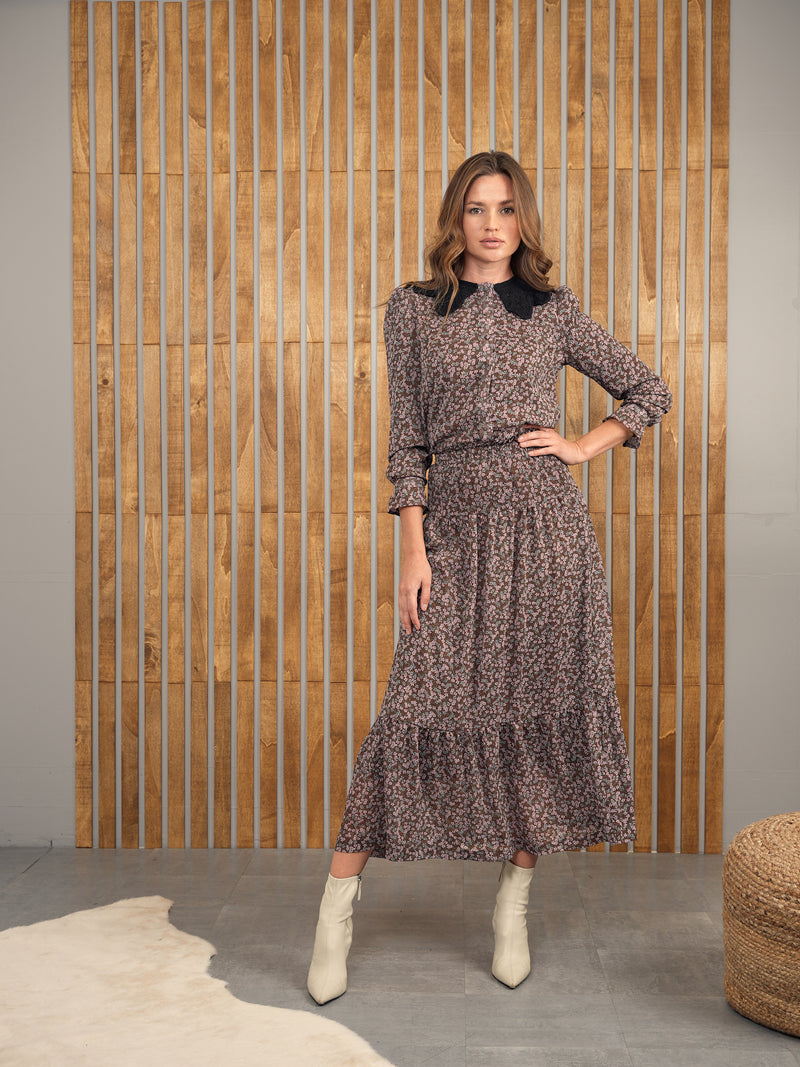 Print Tier Skirt