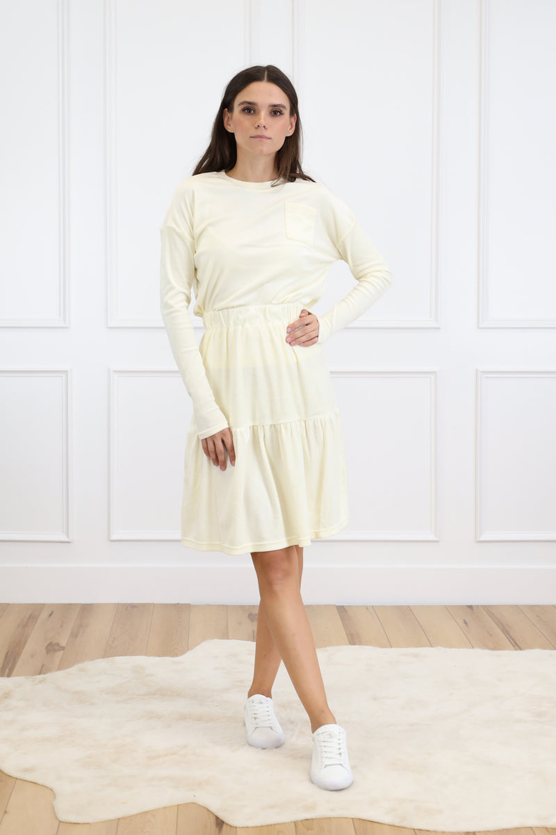 Velour Tier Skirt