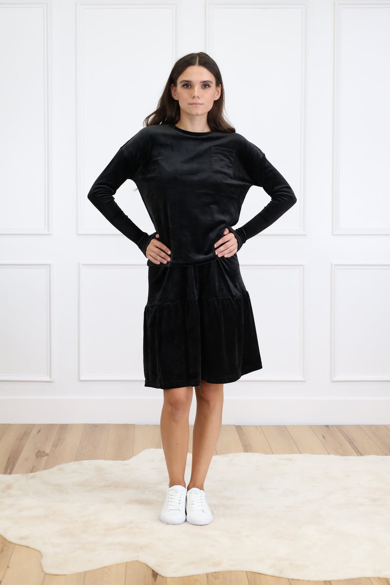Velour Tier Skirt