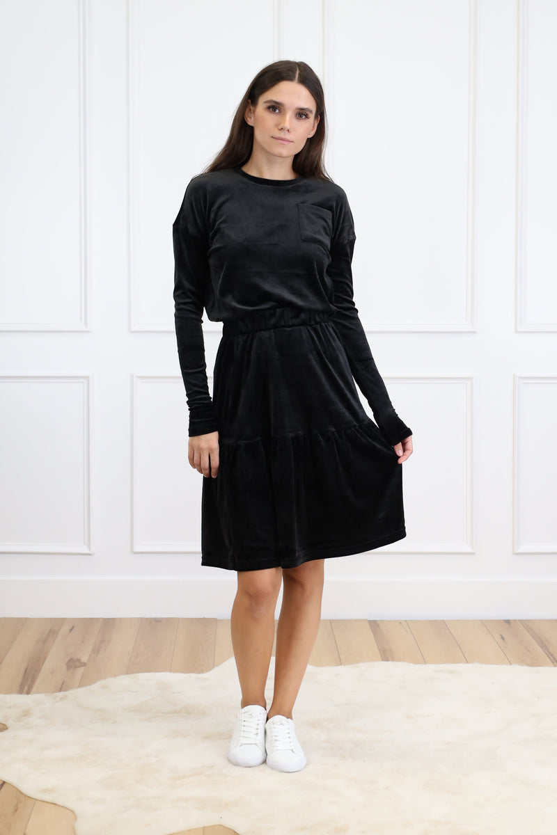 Velour Tier Skirt