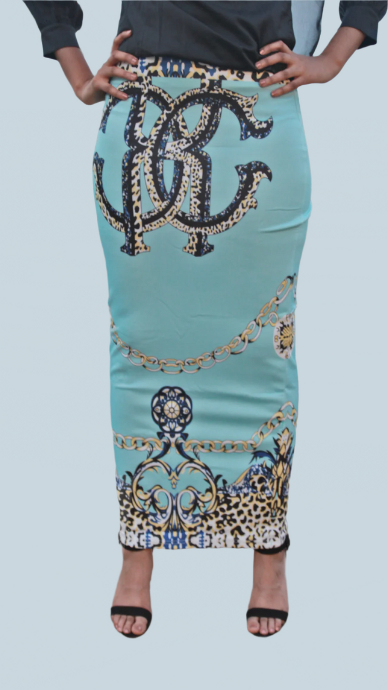 ZIZI Artsy Digital Print Maxi Skirt FINAL SALE