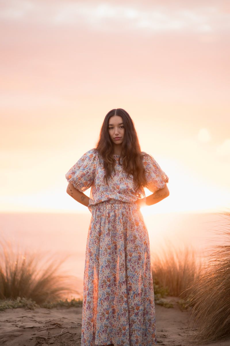 Garden Party - Floral Maxi Skirt