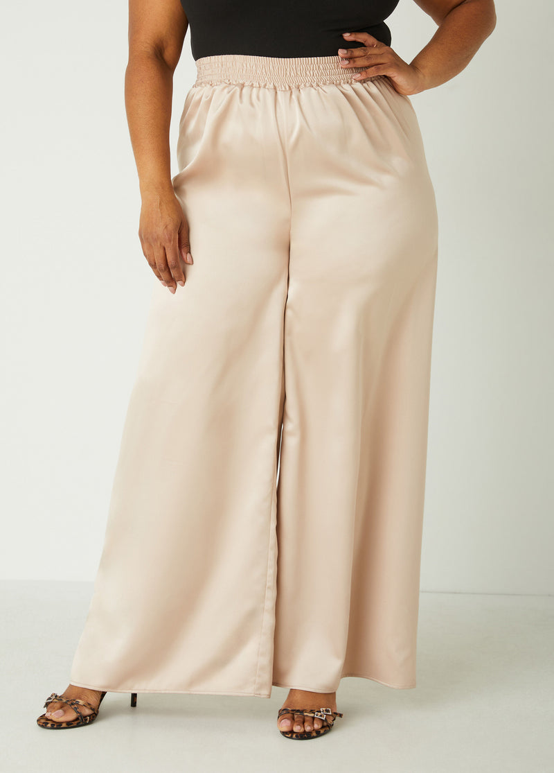 Wide Leg Satin Pants