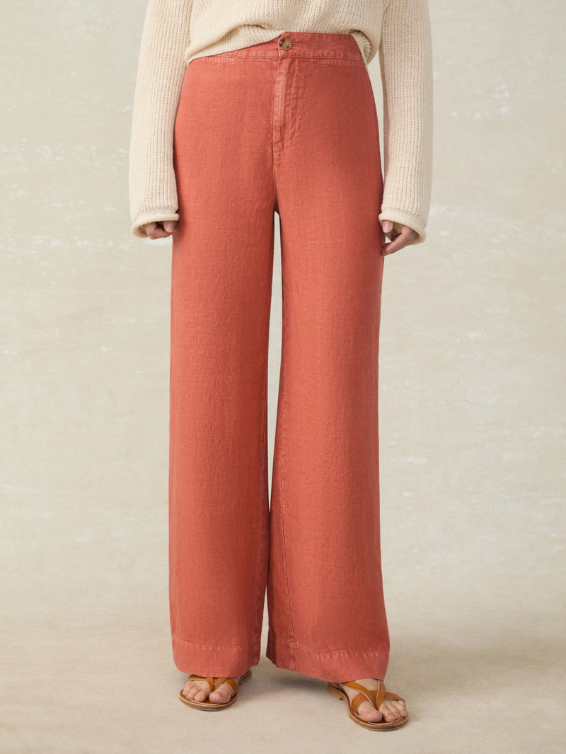 Sun Strider Linen Pant - Red Rock
