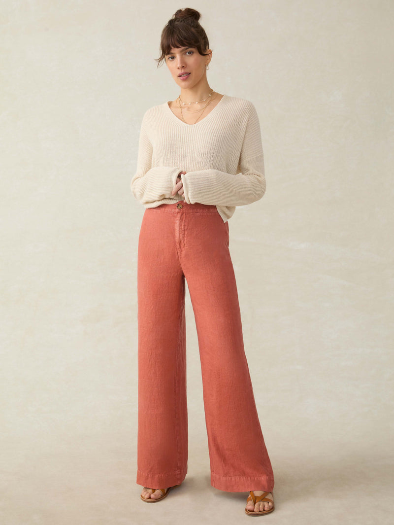 Sun Strider Linen Pant - Red Rock