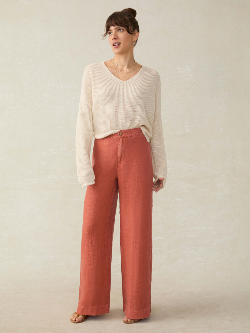 Sun Strider Linen Pant - Red Rock