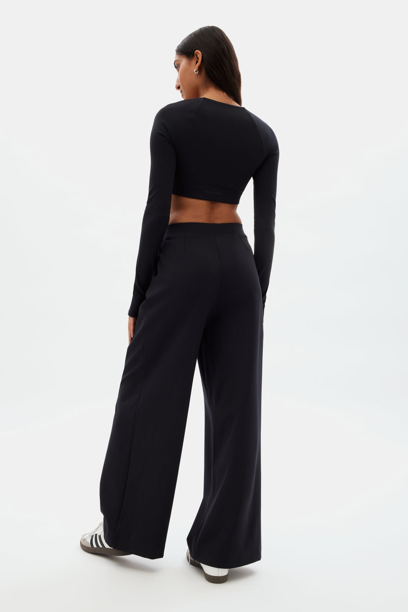 Black Luxe Wide Leg Pant