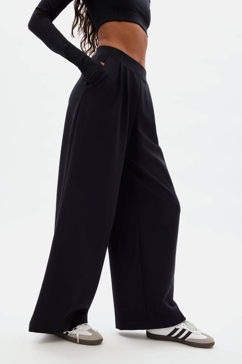 Black Luxe Wide Leg Pant