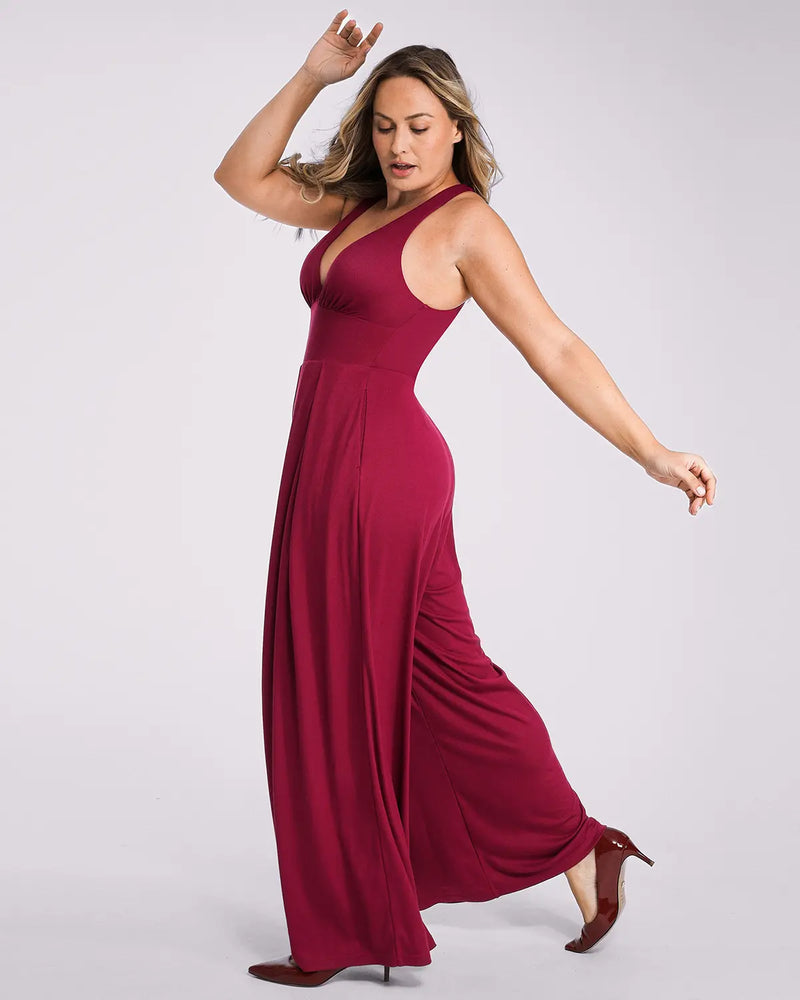 Deep V Built-In Shaping Jumpsuit