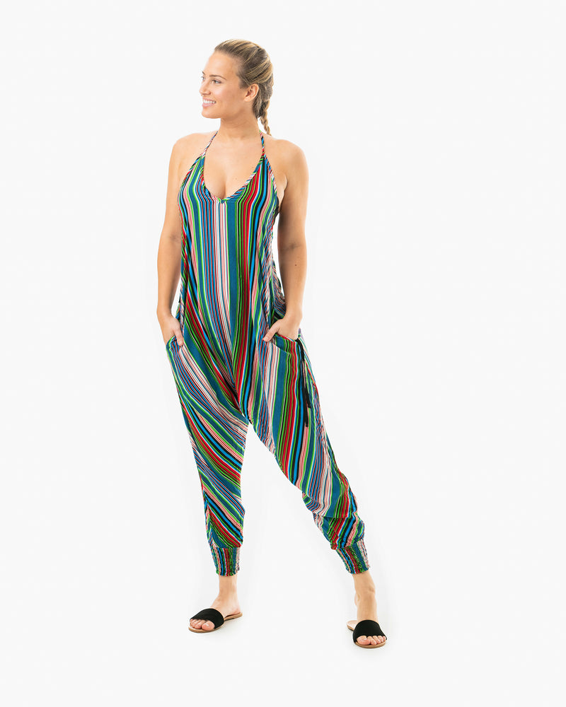 Stripe Harem Jumpsuit