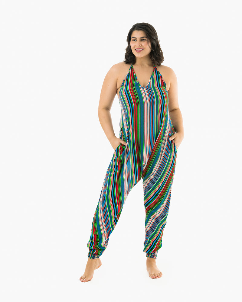 Stripe Harem Jumpsuit