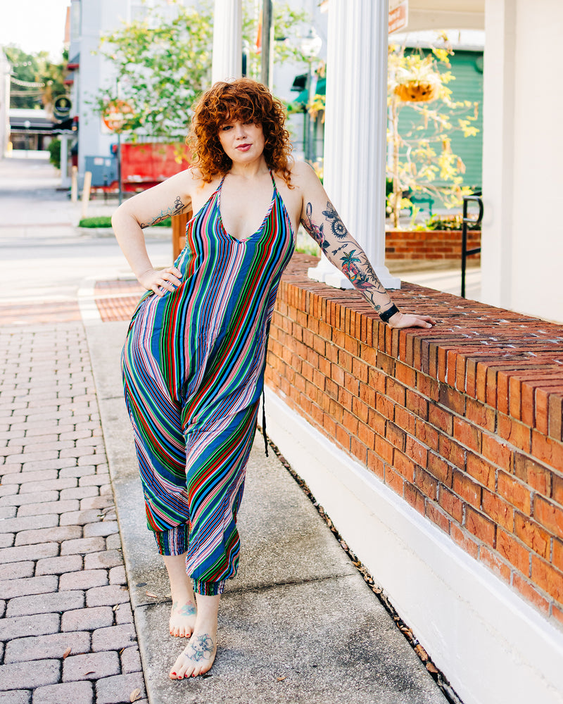 Stripe Harem Jumpsuit