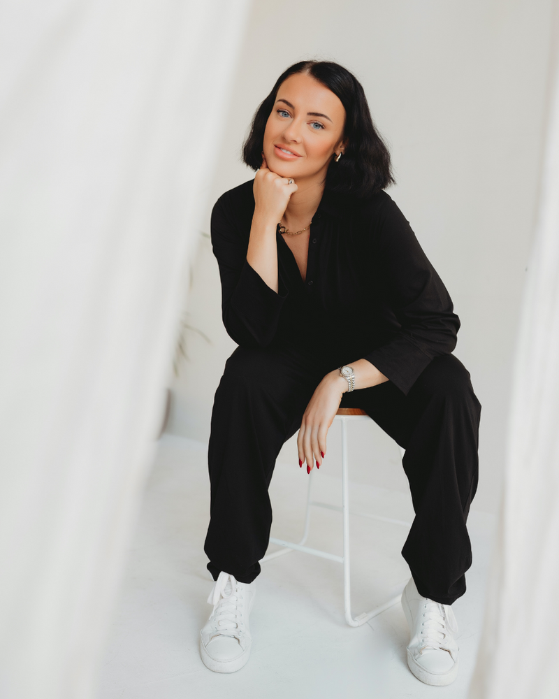 Shana Black Collared Jumpsuit
