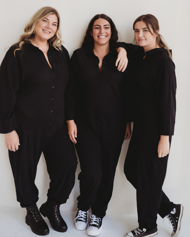 Shana Black Collared Jumpsuit