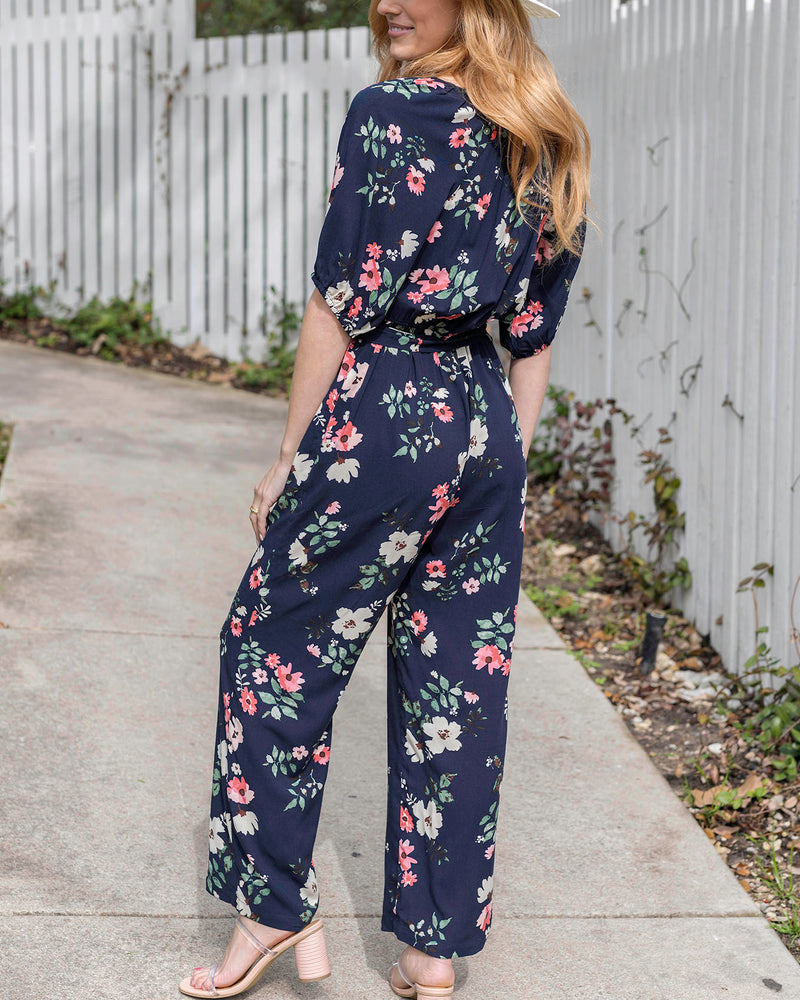 Hello Spring Floral Jumpsuit