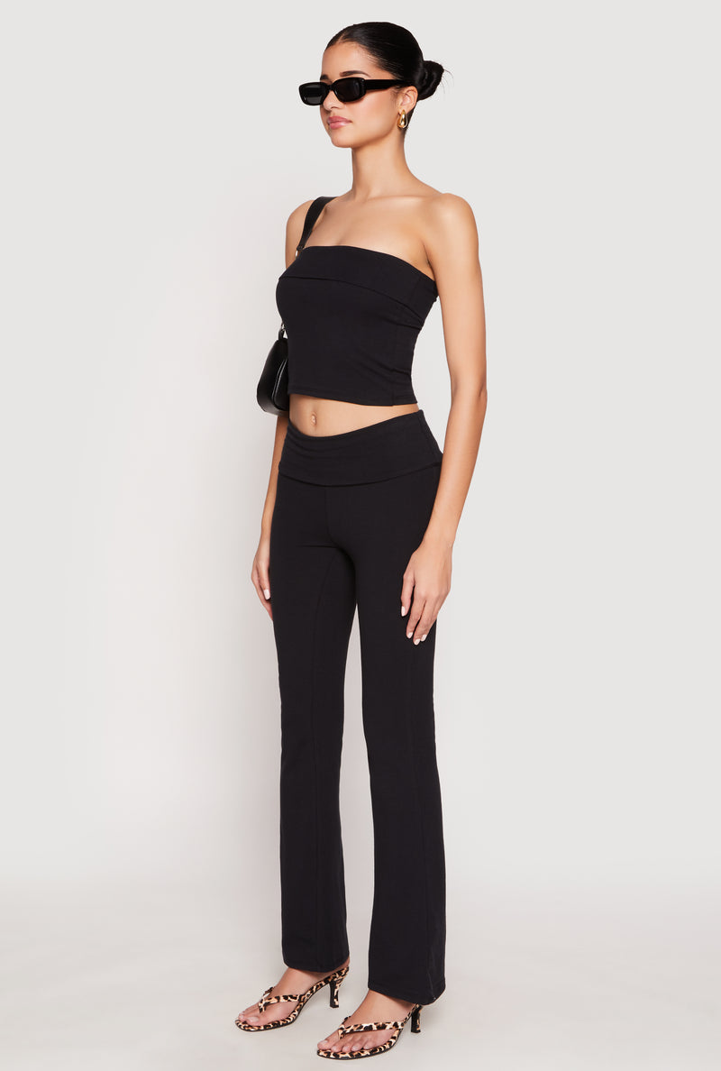 Almost Famous Fold Over Cropped Tube Top