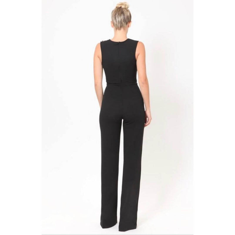 Golden Crest Black Jumpsuit