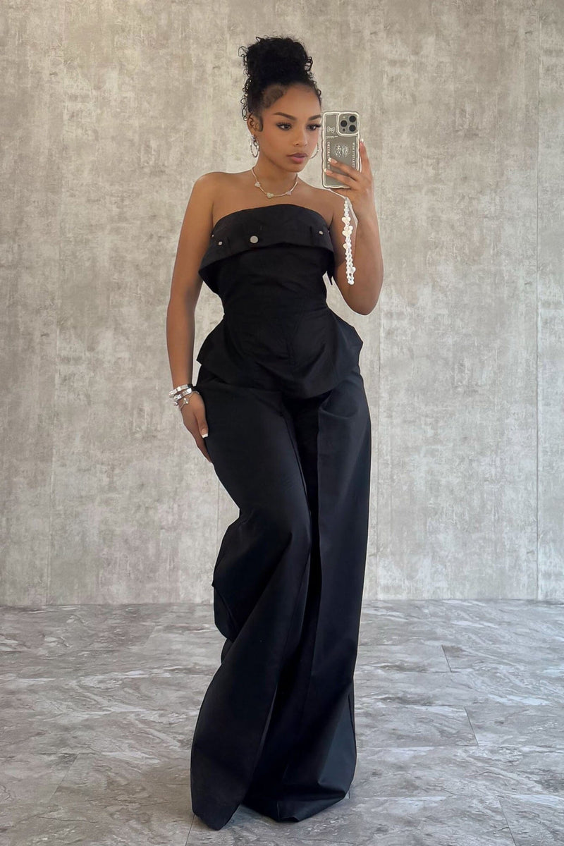 Paige Wide Leg Tube Jumpsuit