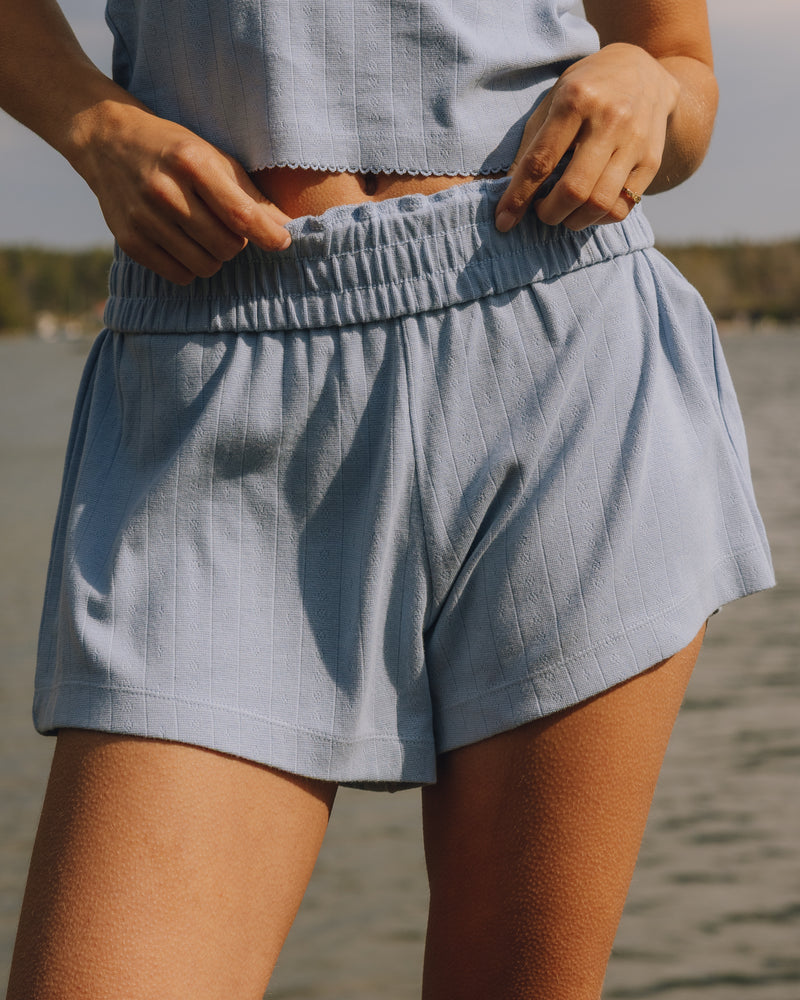 Pointelle Shorts - Mist