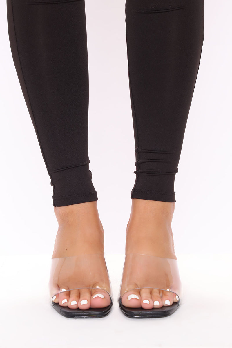 Monika Heeled Mules - Black