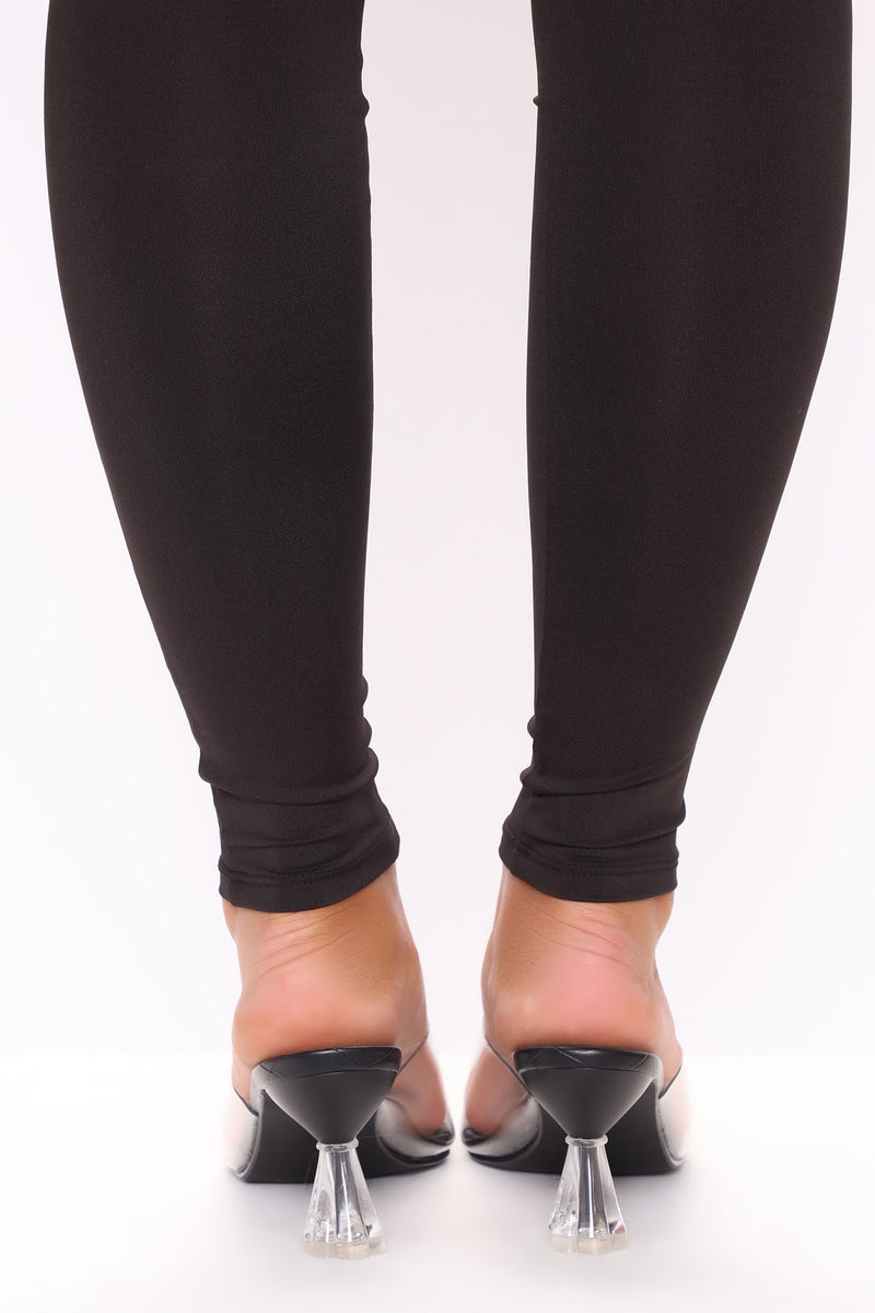 Monika Heeled Mules - Black