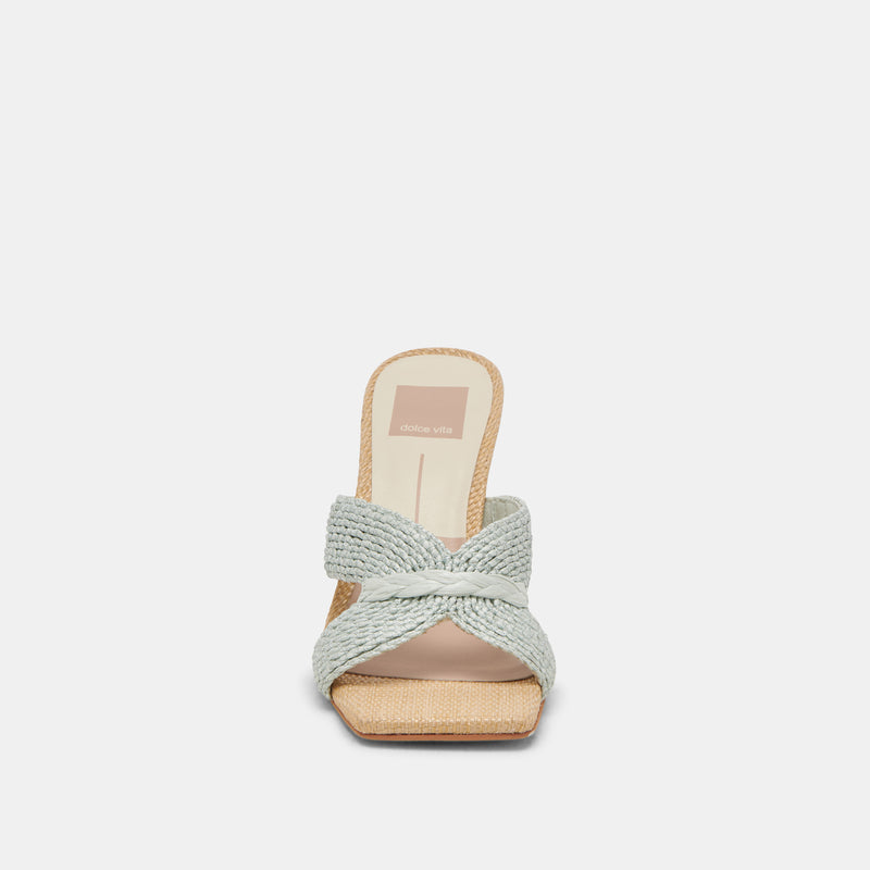 NITRO WIDE HEELS MINT RAFFIA