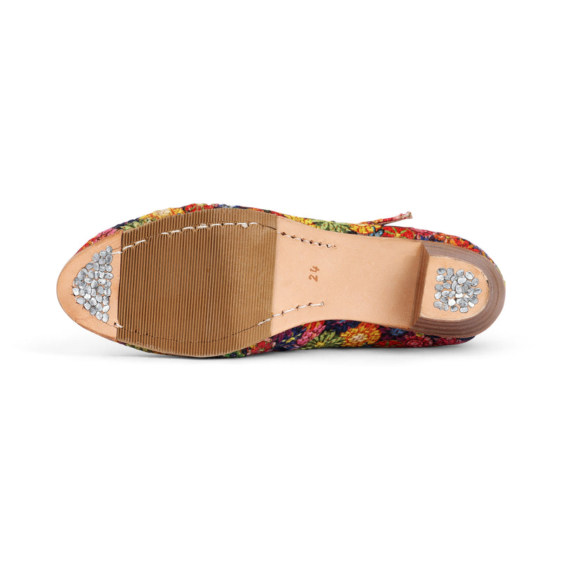 Colonial 225 Women's Folklorico Shoes with Nails, Floral, 6cm Heel
