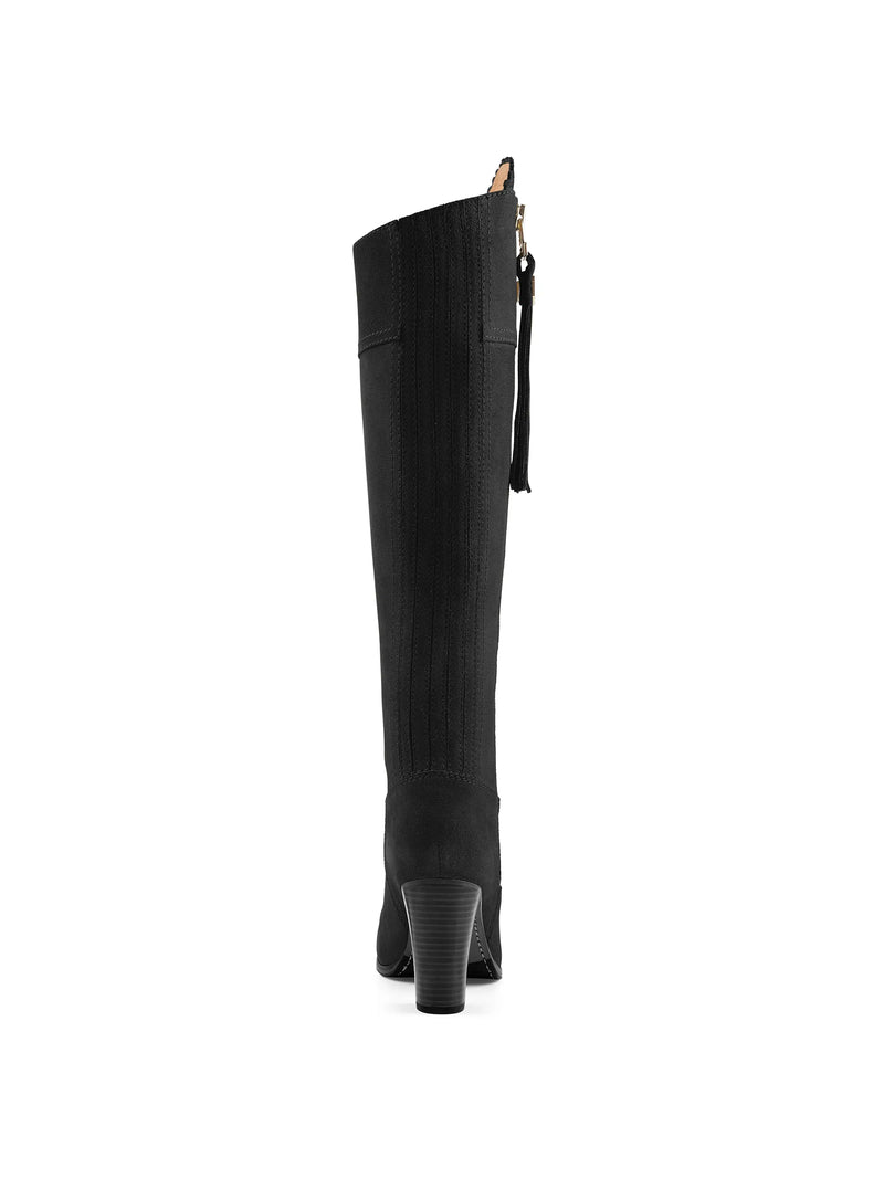 High Heeled Regina (Narrow Fit) - Black Suede