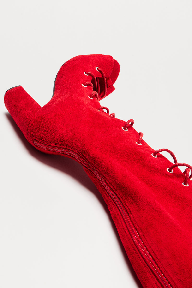 Living Legacy Over The Knee Boots - Red