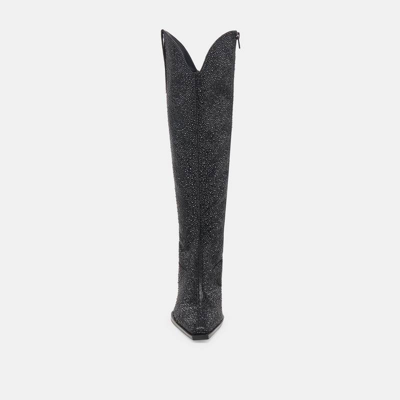 ARIANA CRYSTAL BOOTS BLACK METALLIC CRYSTAL