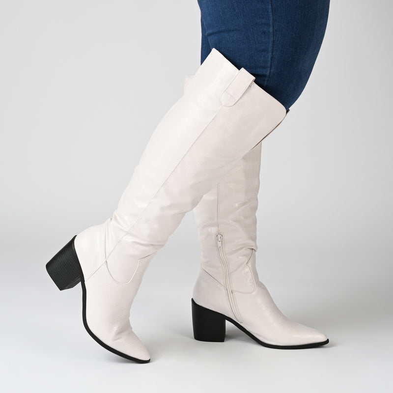 THERESE COWGIRL BOOTS IN WIDE & X-WIDE CALF