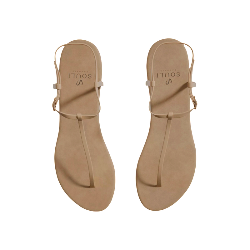 Souli Strides w/ Case │ Thin Sole │  Vegan Suede Footbed w/ Leather Straps