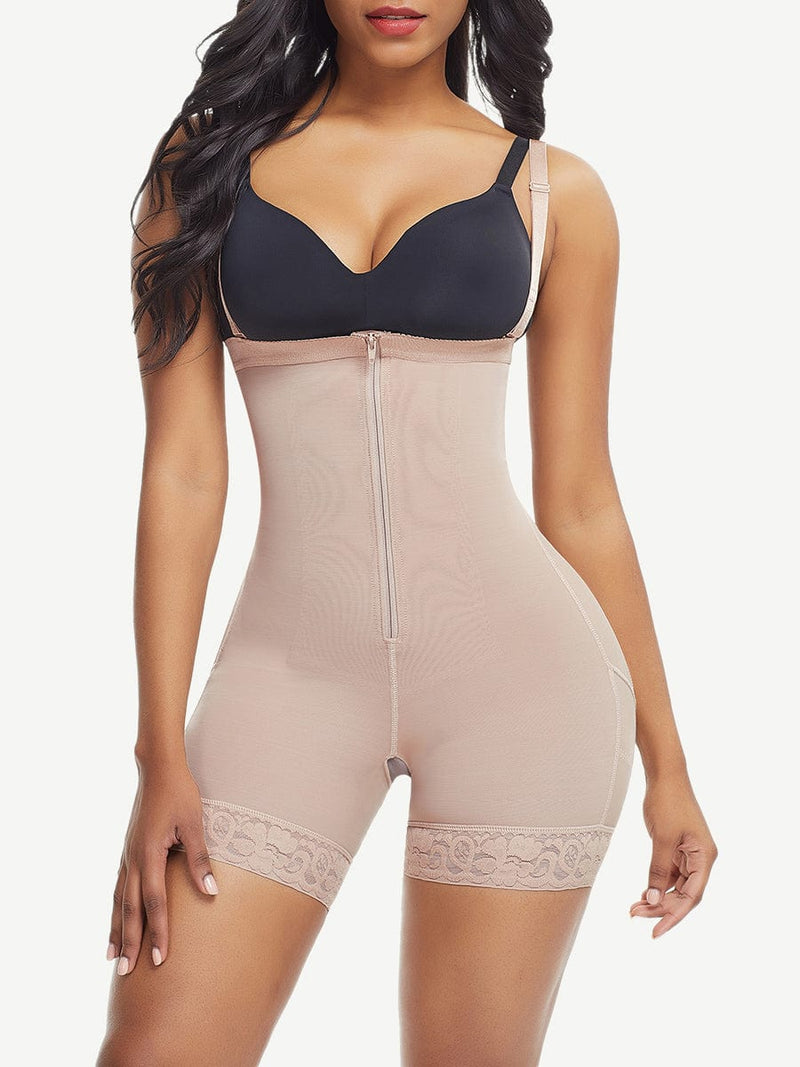 Plus Size Full Body Shaper Butt Lifter Removable Straps