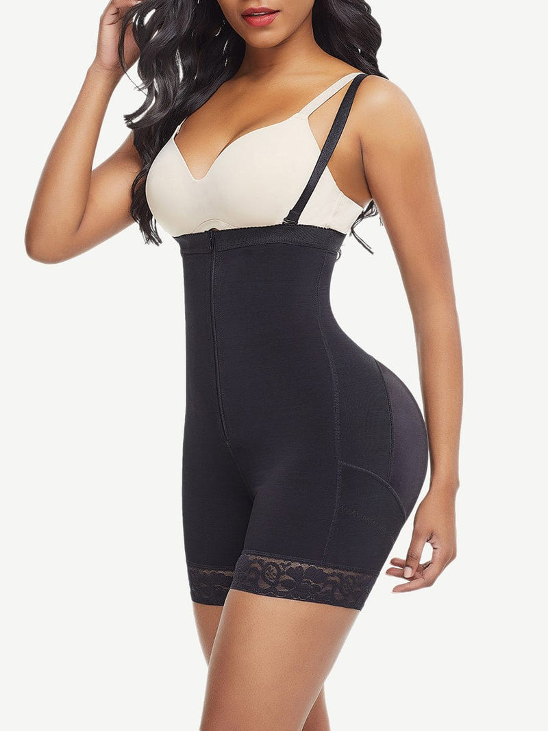 Plus Size Full Body Shaper Butt Lifter Removable Straps