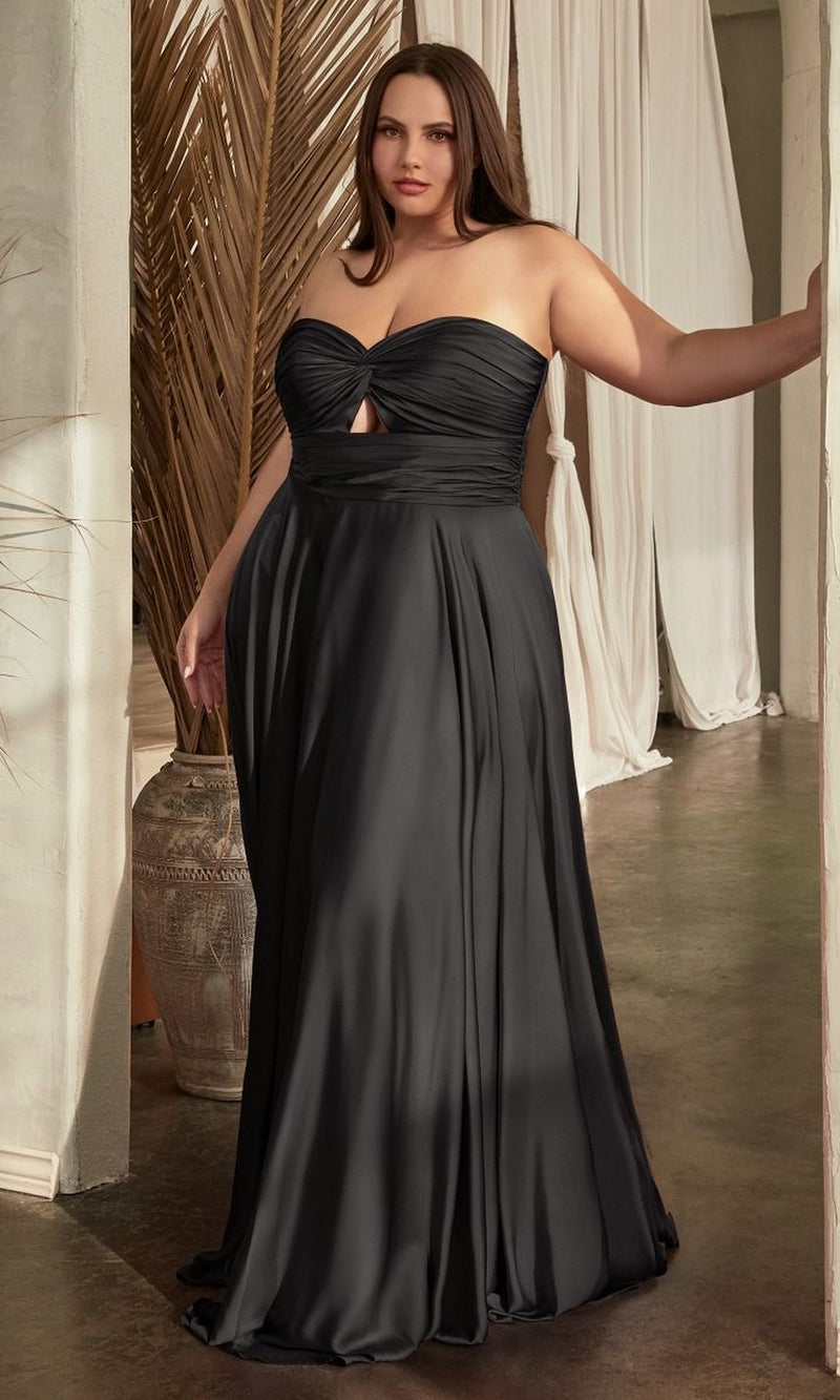 Plus-Size Strapless Sweetheart Prom Dress CL7496C