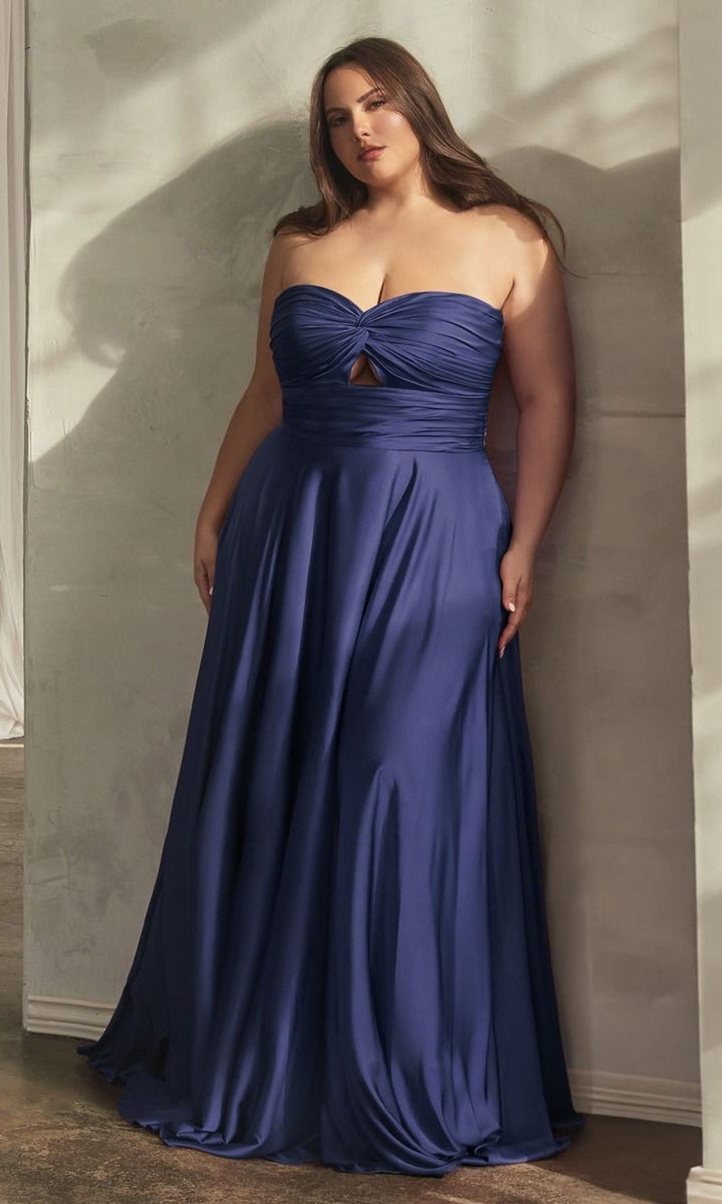 Plus-Size Strapless Sweetheart Prom Dress CL7496C