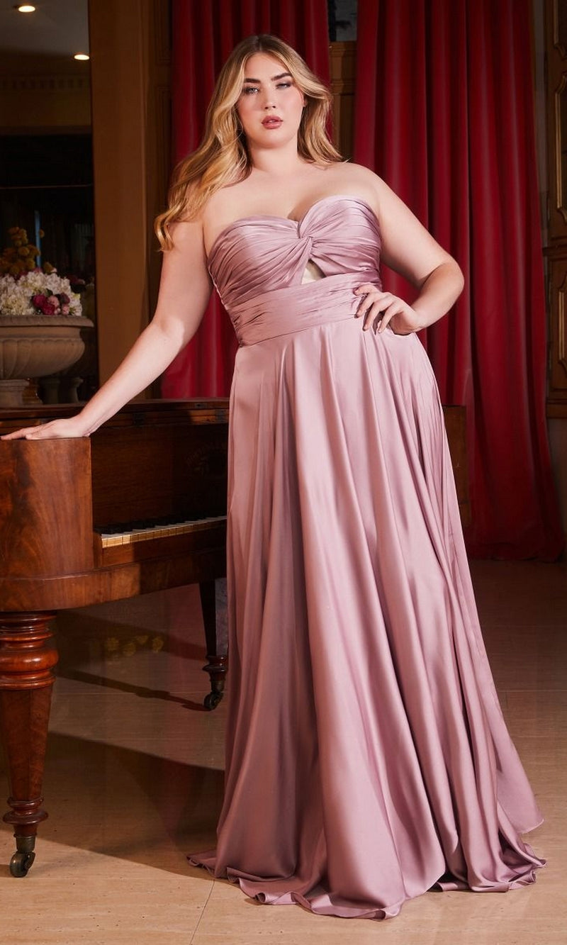 Plus-Size Strapless Sweetheart Prom Dress CL7496C