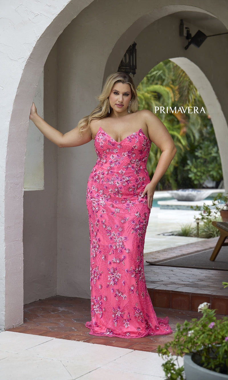 Long Plus-Size Prom Dress: Primavera 14080