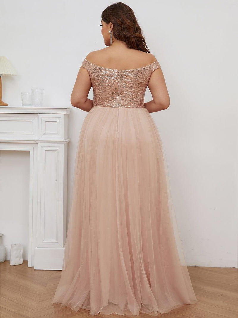 Plus Size Long Sequin Special Occasion Dresses