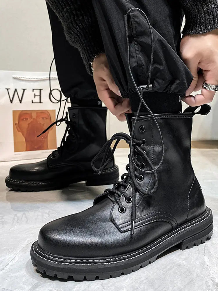 Plus Size Leather Boots