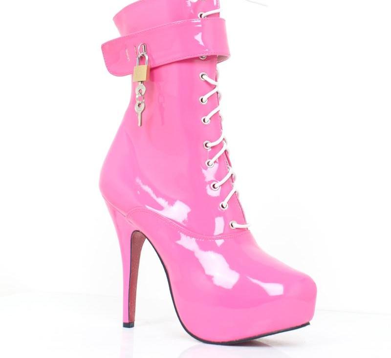 Pinky - Lace-Up Drag Queen Platform Boot - Plus Size