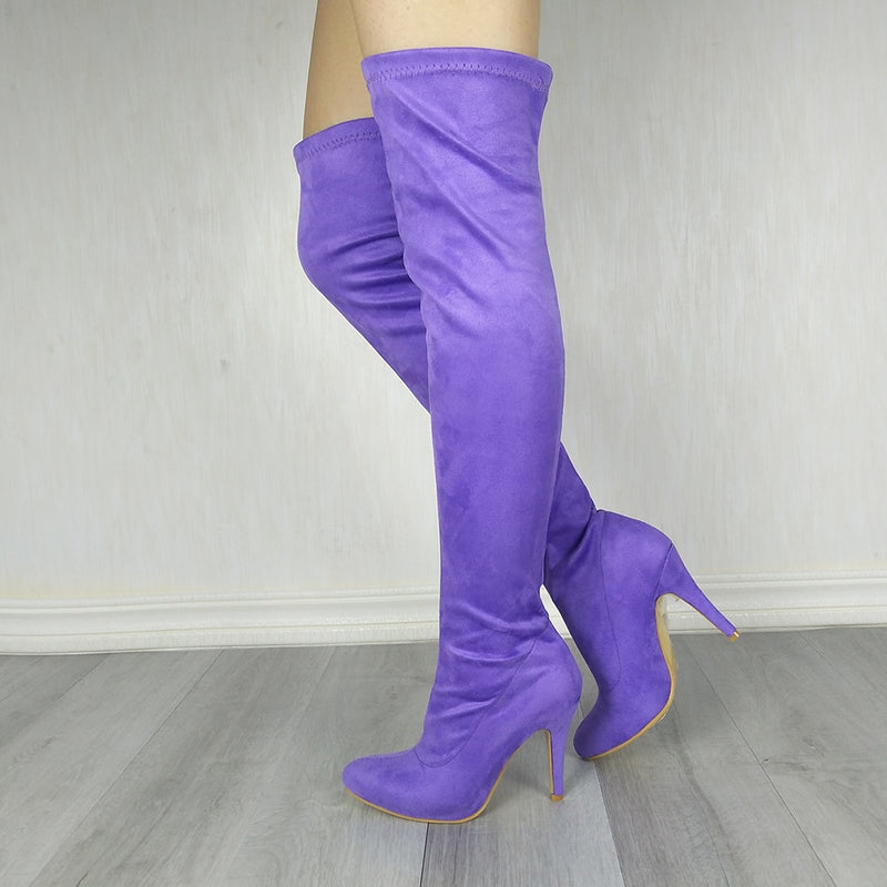 Fin - Drag Queen Colorful Thigh High Boots - Plus size