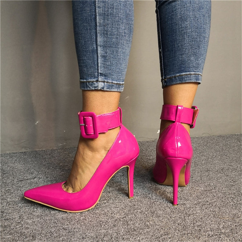 Nicky - Drag Queen Sexy Thin Heeled  Pointed Toe Pumps - Plus Size