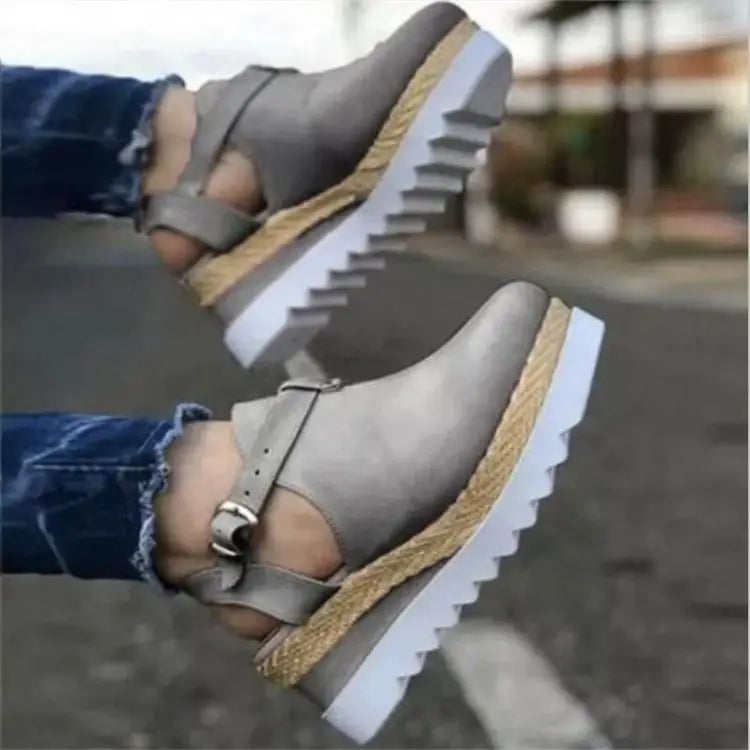 Plus size wedge sandals
