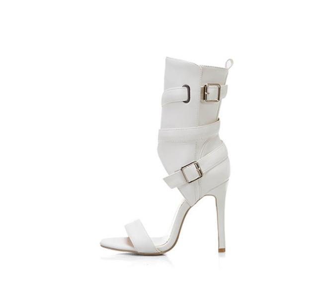 High heel buckle drag queen sandals - Plus Size