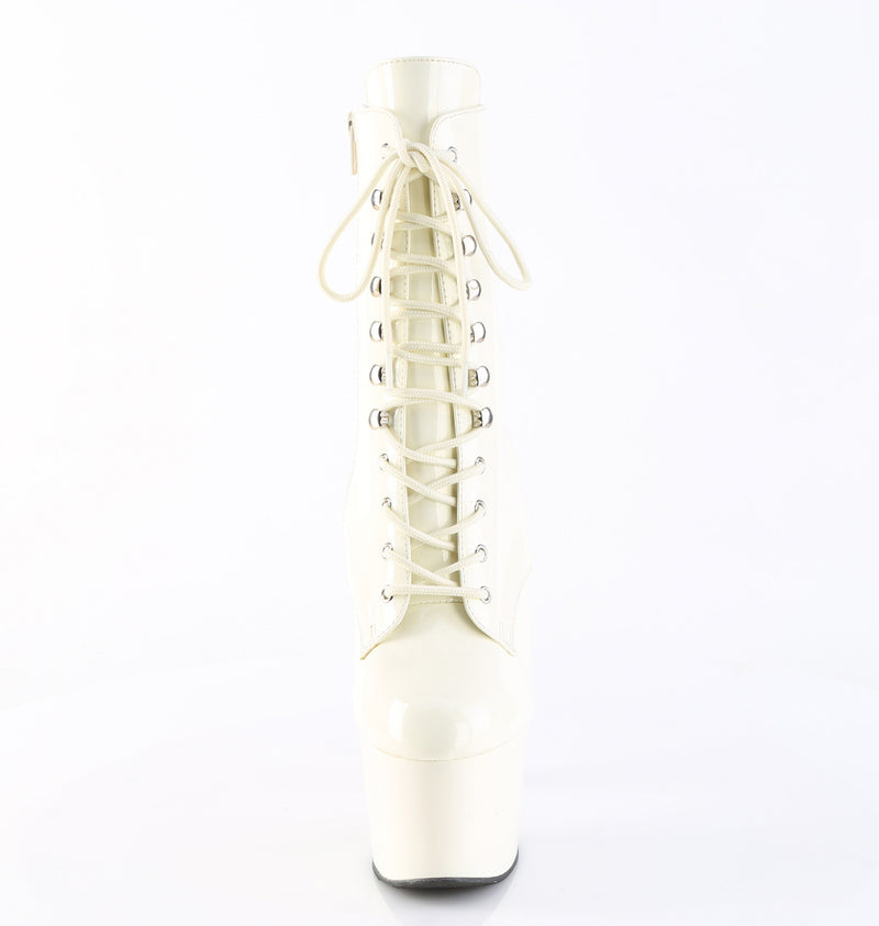 Pleaser Adore-1020 Off White Boots
